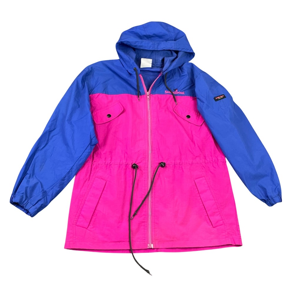 Seattle Blues Windbreaker Jacket Women S Pink Blue Steamboat Vintage Colorblock